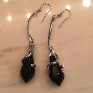 925 Sterling Silver Earrings with Onyx